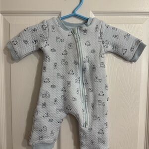 Deux par Deux Light Blue Baby Footie